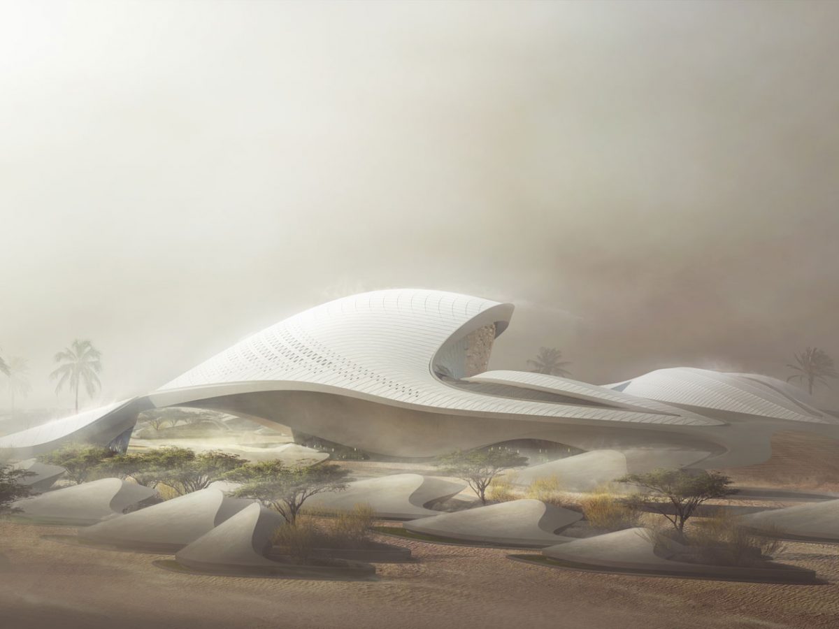 Hadid’s waste management headquarters in Sharjah is shaped like desert ...