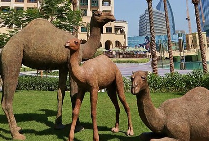 Camel sculptures grace Downtown Dubai - Middle East Architect