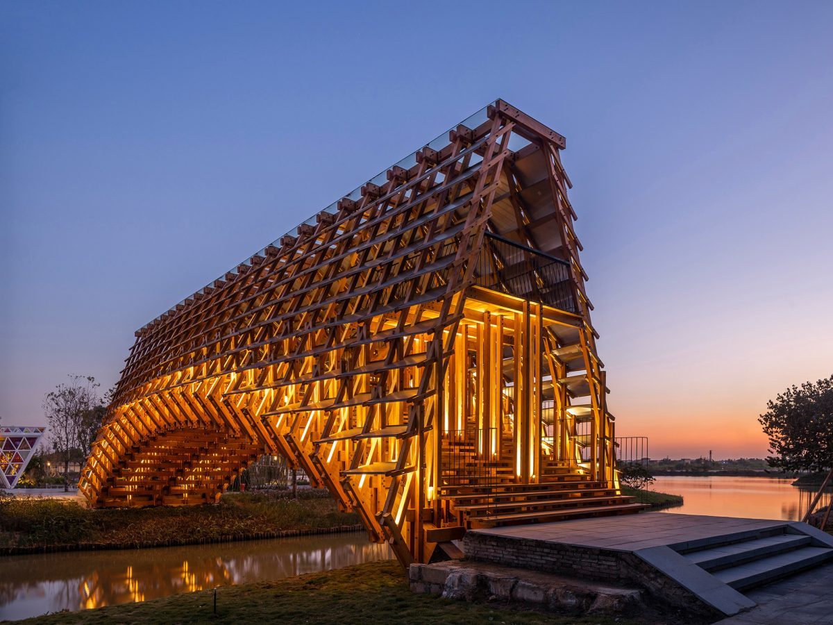 Around the World: Timber Bridge in Gulou Waterfront by LUO Studio